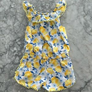 Girls lemon romper 2T